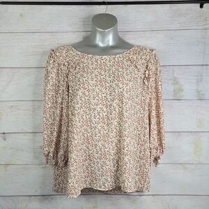 Max Studio Cream Floral Blouse Sz 2X NWT